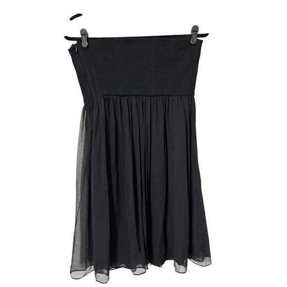 Diane von Furstenberg Dress SZ 8 Asti Short Black Silk Strapless Mini Babydoll - Picture 5 of 13